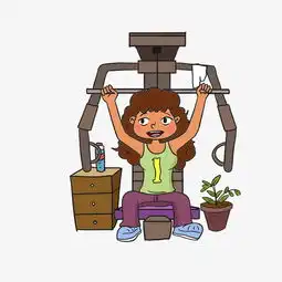 健身美女手绘卡通插画图片素材其他格式下载动漫人物大全