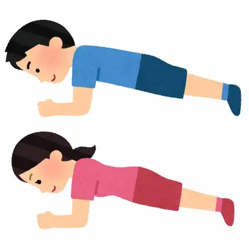 俯卧撑仰卧起坐蹲起有氧运动健身锻炼卡通插画免扣素材手绘png4插画运动比赛健身