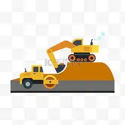 手绘挖机图片手绘挖机图片素材免费下载千库网
