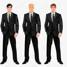 三人黑色西装素材图片免费下载高清图片pngpsd千库网图片编号6880646