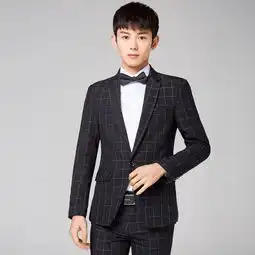 3708男士新郎结婚礼服韩版修身职业正装西装秋季西服套装两件套潮