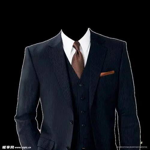 商务风高清证件照西装男装模板设计图
