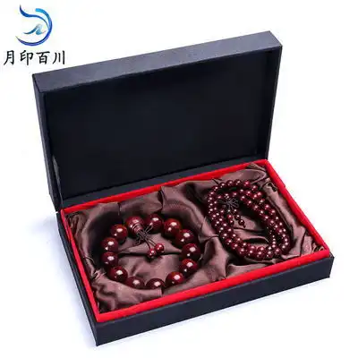 正宗印度小叶紫檀手串男老料爆满金星文玩佛珠香木念珠情侣手链女