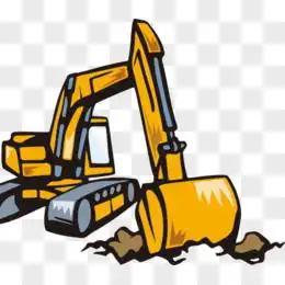 卡通挖掘机图片素材免费卡通挖掘机png设计图片大全图精灵