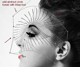 photoshop合成黑白碎片散落效果的抽象头像照片