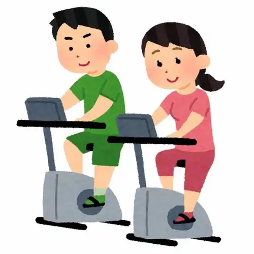 健身房肌肉动感单车举铁跑步机健身教练有氧运动健身锻炼卡通插画免扣素材手绘png5插画运动比赛健身