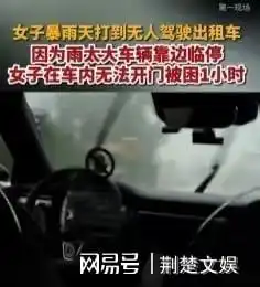 湖北一女子暴雨天打无人驾驶出租车,被困1个小时无法开门