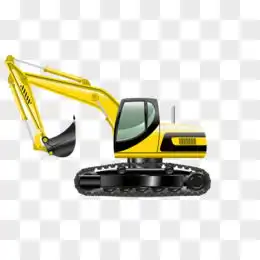 卡通挖掘机图片素材免费卡通挖掘机png设计图片大全图精灵