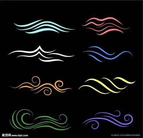 抽象浪花设计图室内广告设计