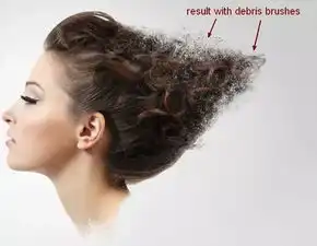 ps合成碎片飞散的黑白抽象美女头像