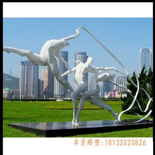 不锈钢练体操雕塑漯河体操白钢雕塑价格