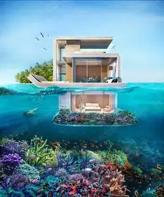 迪拜开发商打造漂浮别墅三层海中豪宅漂浮海马
