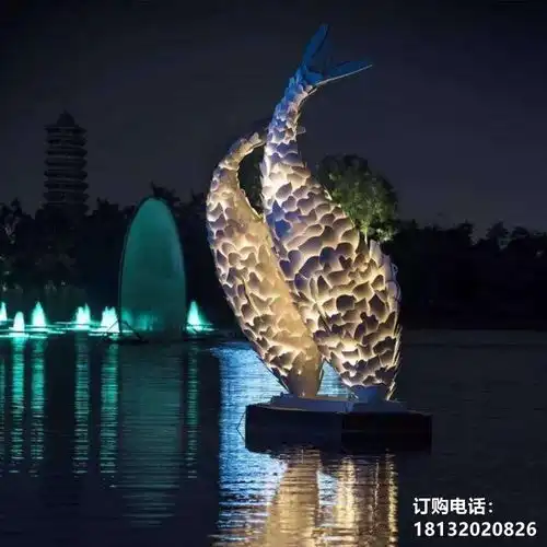 大型不锈钢公司企业抽象常德白钢标志雕塑订制