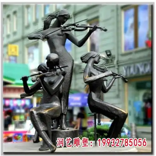 公园坐凳祖孙抽象人物铜雕塑滁州紫铜抽象人物雕塑订制润艺雕塑