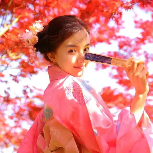 紫色和服日系风