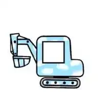 卡通手绘挖掘机个性头像十个美梦盖过了天空