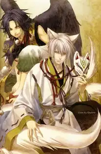 找图手拿面具的