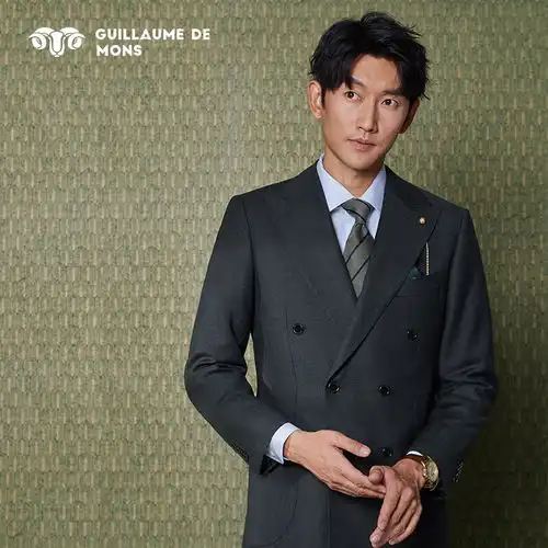 oiuo重磅加厚西装男外套秋冬季中年男士休闲西服毛呢加厚爸爸夹克黑色xl120140斤内