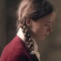 qq头像麻花辫女生侧面