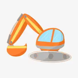 卡通工程机械黄色钩机图片素材其他格式下载动漫人物大全