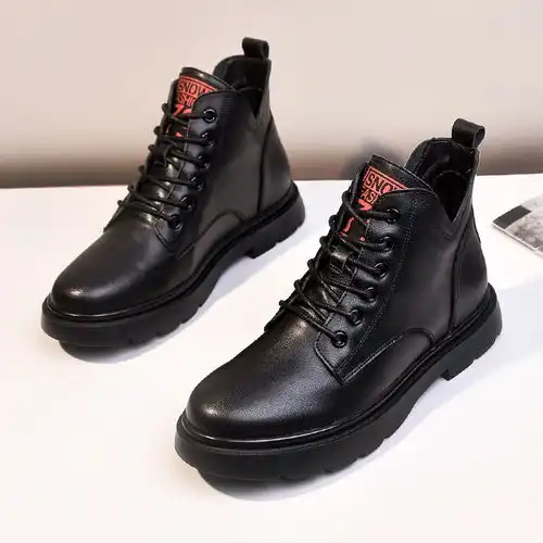 马丁靴女英伦风2019秋冬款百搭帅气平底网红系带真皮小短靴女潮靴